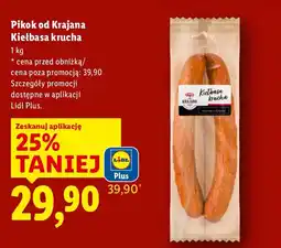 Lidl Kiełbasa krucha Pikok od Krajana oferta