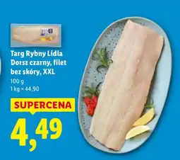 Lidl Dorsz czarny filet bez skóry XXL Targ Rybny Lidla oferta