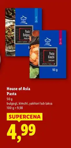 Lidl Pasta House of Asia bulgogi, kimchi, yakitori lub laksa oferta