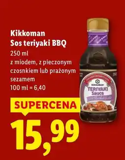 Lidl Sos teriyaki BBQ Kikkoman z miodem, z pieczonym czosnkiem lub prażonym sezamem oferta