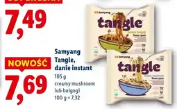 Lidl Danie instant Tangle Samyang cream mushroom lub bulgogi oferta