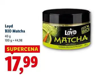 Lidl Herbata BIO Matcha Loyd oferta