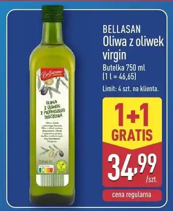 ALDI Oliwa z oliwek virgin Bellasan oferta