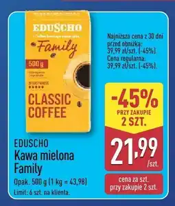 ALDI Kawa mielona Family Classic Coffee Eduscho oferta