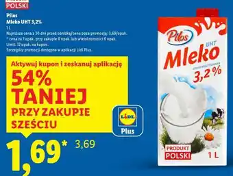 Lidl PILOS Mleko UHT 3,2% oferta
