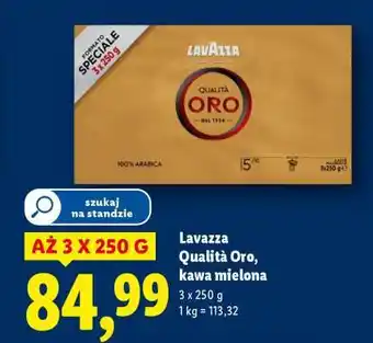 Lidl LAVAZZA QUALITÀ ORO Kawa mielona oferta