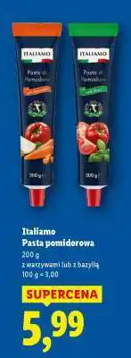 Lidl ITALIAMO Pasta pomidorowa oferta