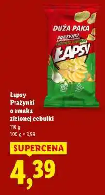 Lidl ŁAPSY Prażynki o smaku zielonej cebulki oferta