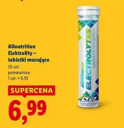 Lidl Allnutrition Elektrolity – tabletki musujące oferta