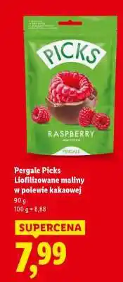 Lidl PERGALE PICKS Liofilizowane maliny w polewie kakaowej oferta