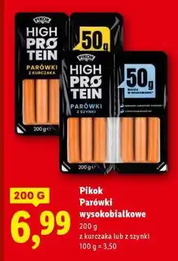 Lidl Pikok Parówki wysokobiałkowe oferta