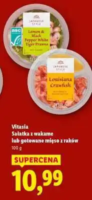 Lidl Vitasia Sałatka z wakame lub gotowane mięso z raków oferta