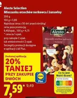 Lidl ALESTO SELECTION Mieszanka orzechów nerkowca i żurawiny oferta