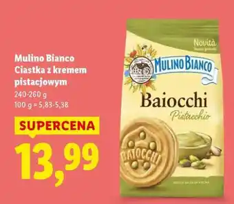 Lidl Mulino Bianco Ciastka z kremem pistacjowym oferta