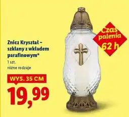Lidl Znicz Kryształ – szklany z wkładem parafinowym oferta
