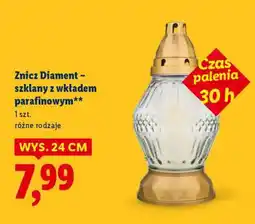 Lidl Znicz Diament – szklany z wkładem parafinowym oferta