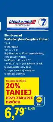 Lidl BLEND-A-MED Pasta do zębów Complete Protect oferta