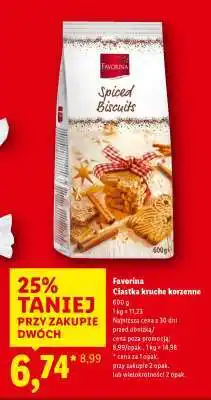 Lidl Favorina Ciastka kruche korzenne oferta