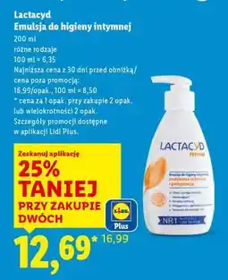 Lidl LACTACYD Emulsja do higieny intymnej oferta