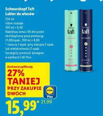Lidl SCHWARZKOPF TAFT Lakier do włosów oferta