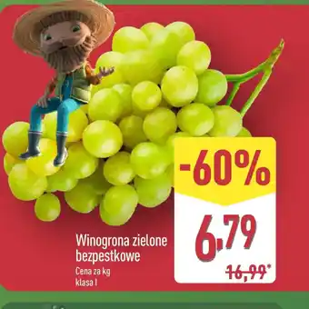ALDI Winogrona zielone bezpestkowe oferta