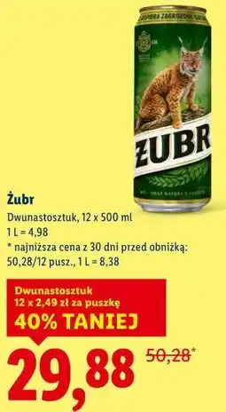 Lidl Piwo Żubr 12-pak oferta
