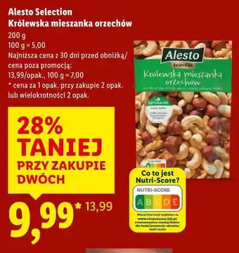 Lidl Królewska mieszanka orzechów Alesto oferta