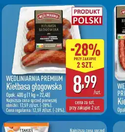 ALDI Wdliniarnia Premium KieŁbasa gŁogowska oferta