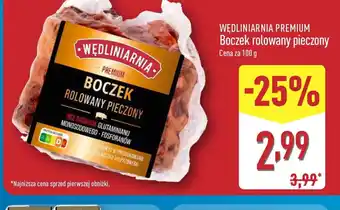 ALDI Wdliniarnia Premium Boczek rolowany pieczony oferta