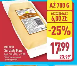 ALDI Ser ZŁoty Mazur oferta