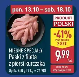 ALDI Paski z fileta z piersi kurczaka Mięsne Specjały oferta