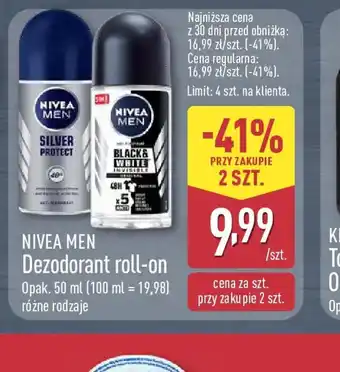 ALDI Nivea Men Dezodorant roll-on oferta