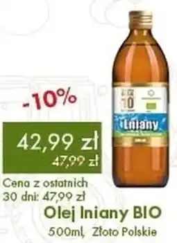 Organic Farma Zdrowia Olej Iniany BIO, Złoto Polskie oferta