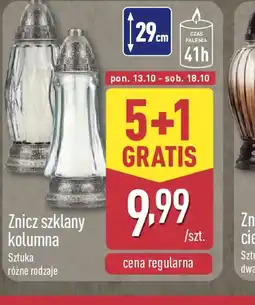 ALDI Znicz szklany kolumna oferta