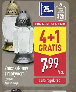 ALDI Znicz szklany z motywem oferta