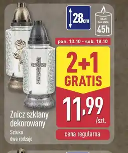ALDI Znicz szklany dekorowany oferta