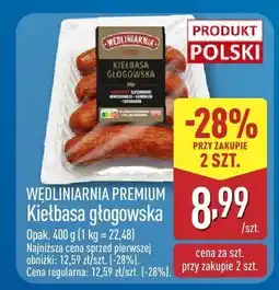 ALDI Kiełbasa głogowska Wędliniarnia Premium oferta