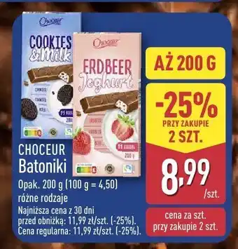 ALDI Batoniki Choceur różne rodzaje oferta
