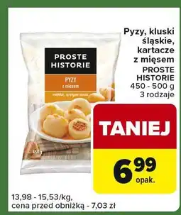Carrefour Express Pyzy, kluski śląskie, kartacze z mięsem Proste Historie oferta