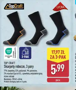 ALDI Top Craft Skarpety robocze oferta