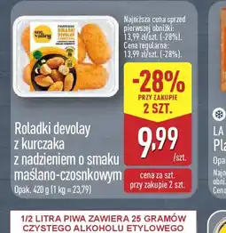ALDI Roladki devolay z kurczaka z nadzieniem o smaku maślano-czosnkowym oferta