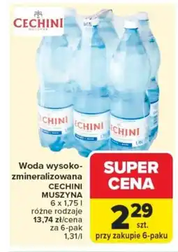 Carrefour Woda wysokozmineralizowana cechini muszyna oferta
