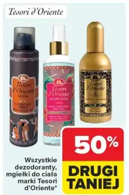 Carrefour Wszystkie dezodoranty mgiełki do ciała marki Tesori d'Oriente oferta