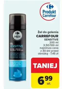 Carrefour Żel do golenia carrefour sensitive oferta