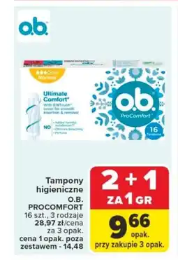 Carrefour Tampony higieniczne o.b. procomfort oferta
