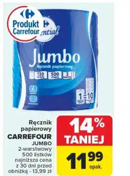 Carrefour Ręcznik papierowy carrefour jumbo oferta