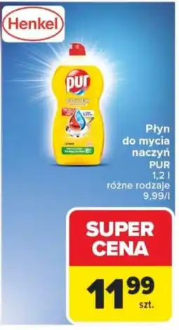 Carrefour Płyn do mycia naczyń pur oferta