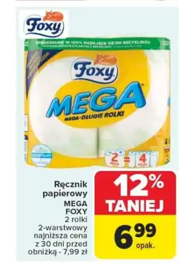 Carrefour Ręcznik papierowy mega foxy oferta