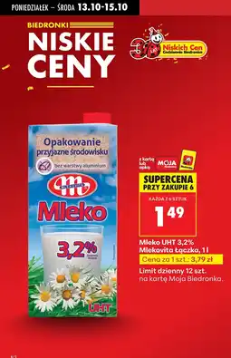 Biedronka Mleko UHT 3,2% Mlekovita oferta