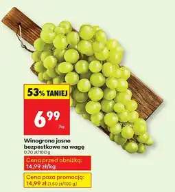 Biedronka Winogrono jasne bezpestkowe 1 kg Biedronka oferta